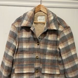 American Eagle Faux Fur Lined Jacket